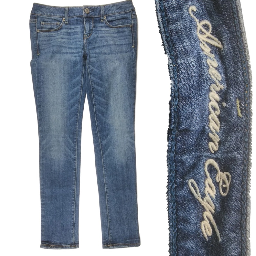 American Eagle Stretch Hi Rise size 2 blue jeans